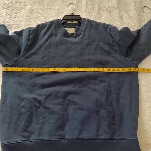 Everlane The Track Crewneck Sweatshirt Organic Cotton faded blue men's 2Xl - Picture 9 of 10